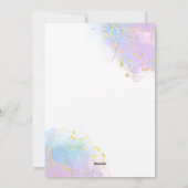 Carte d'anniversaire de sirène à éclaboussure (Dos)