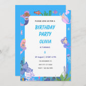 Carte d'anniversaire de sirène violette (Devant / Derrière)