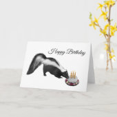 Carte d'anniversaire de Skunk Cake (Fleur jaune)