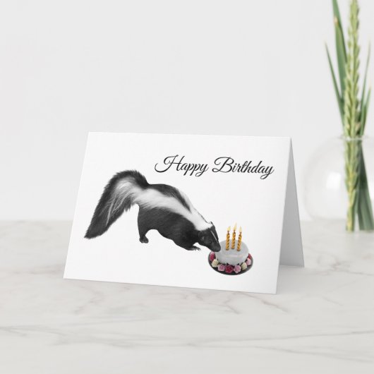Carte d'anniversaire de Skunk Cake (Devant)
