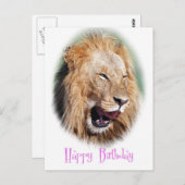 Carte d'anniversaire de Smile lion (Devant / Derrière)