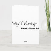 Carte d'anniversaire de société de soulagement (Dos)