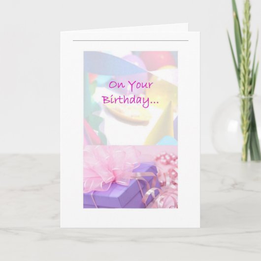 Carte d'anniversaire de société de soulagement (Devant)