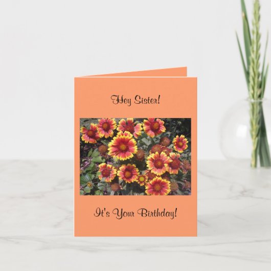 Carte d'anniversaire de soeur (Devant)