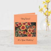 Carte d'anniversaire de soeur (Fleur jaune)