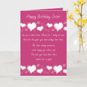 Carte d'anniversaire de soeur (Fleur jaune)