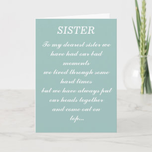 CARTE D'ANNIVERSAIRE DE SOEUR