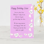 Carte d'anniversaire de soeur (Fleur jaune)