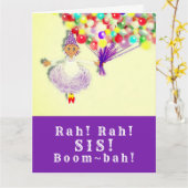 carte d'anniversaire de soeur amusante (Fleur jaune)