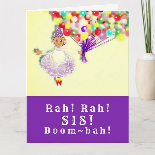 carte d'anniversaire de soeur amusante (Devant)