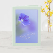 Carte d'anniversaire de soeur avec Petunia (Fleur jaune)