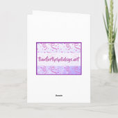 Carte d'anniversaire de soeur, Jolie Fleurs violet (Dos)