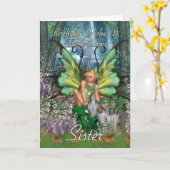 Carte d'anniversaire de soeur - région boisée F (Fleur jaune)