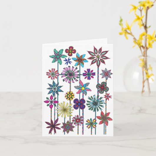 Carte d'anniversaire de soleils (Fleur jaune)