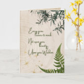 Carte d'anniversaire de sorcière enchantée (Fleur jaune)