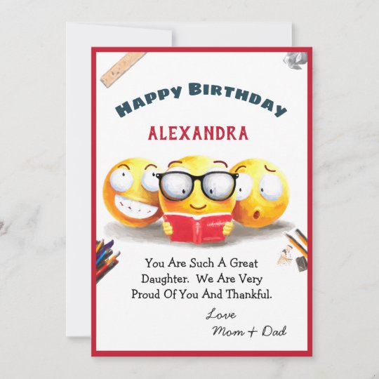 Carte D Anniversaire De Sourire Mignonne De Livre Zazzle Be