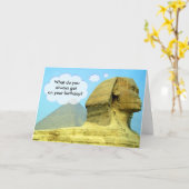 Carte d'anniversaire de sphinx (Fleur jaune)