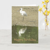 Carte d'anniversaire de Spoonbill (Fleur jaune)