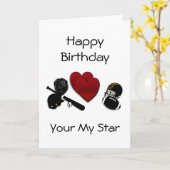 Carte d'anniversaire de sport (Fleur jaune)