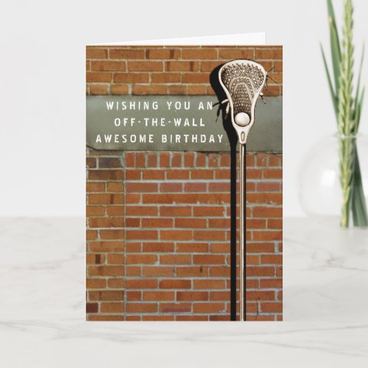 Carte d'anniversaire de sport de crosse (Devant)