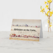 Carte d'anniversaire de style agricole (Fleur jaune)
