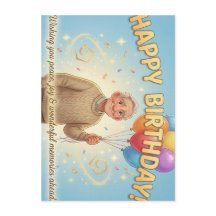 Carte d'anniversaire de style Animation pour grand
