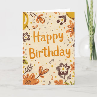 Carte d'anniversaire de style vintage