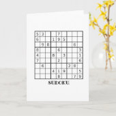 CARTE D'ANNIVERSAIRE DE SUDOKU (Fleur jaune)