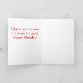 Carte d'anniversaire de Sun et de lune (Intérieur)