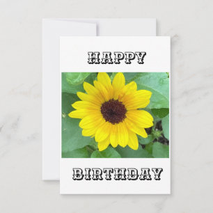 Carte d'anniversaire de Sunflower