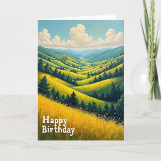 Carte d'anniversaire de Sunny Hillside (Devant)