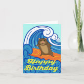 Carte d'anniversaire de surf (Devant)