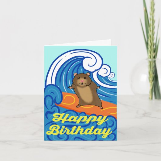 Carte d'anniversaire de surf (Devant)