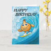 carte d'anniversaire de surfer de bonbon (Fleur jaune)