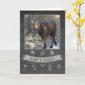 Carte d'anniversaire de tableau de laboratoire de (Fleur jaune)