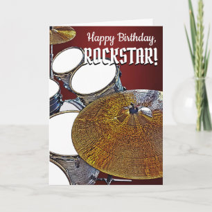 Carte d'anniversaire de tambour pour musicien Drum