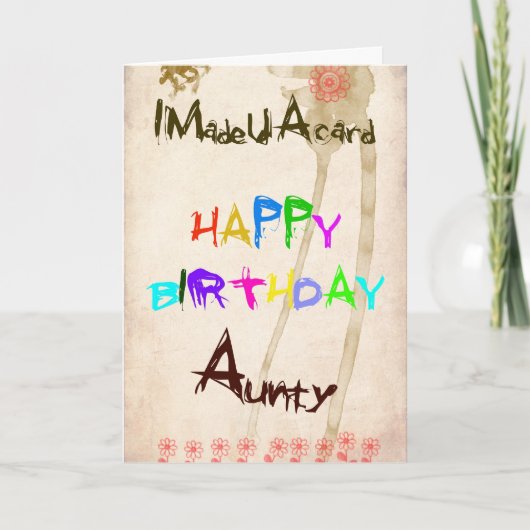 Carte d'anniversaire de Tante (Devant)