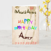 Carte d'anniversaire de Tante (Fleur jaune)
