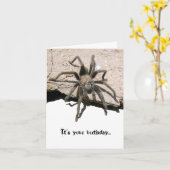 Carte d'anniversaire de tarentule (Fleur jaune)