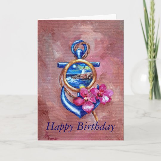 Carte D Anniversaire De Tatouage Ancre Zazzle Be