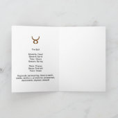 Carte d'anniversaire de Taureau (Intérieur)