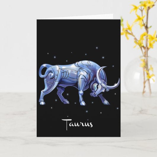 Carte d'anniversaire de Taureau (Fleur jaune)