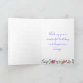 Carte d'anniversaire de temps de thé de pile de (Intérieur)