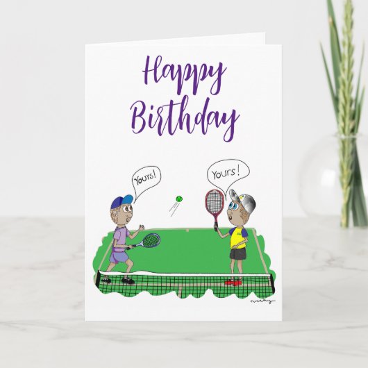 Carte d'anniversaire de tennis (Devant)
