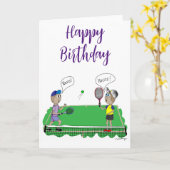 Carte d'anniversaire de tennis (Fleur jaune)