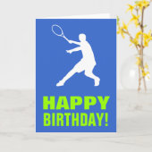Carte d'anniversaire de tennis (Fleur jaune)