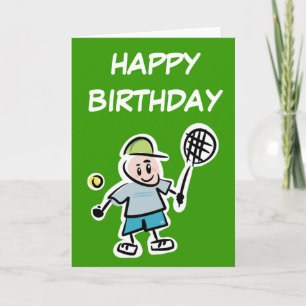 Carte d'anniversaire de tennis