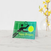 Carte d'anniversaire de tennis (Fleur jaune)