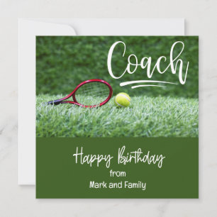 Carte d'anniversaire de tennis avec balle pour ent