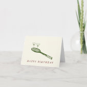 carte d'anniversaire de tennis et martinis (Devant)